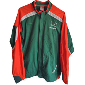 Nike University Of Miami NCAA Hurricane Windbreaker Above The Rim Mens Medium